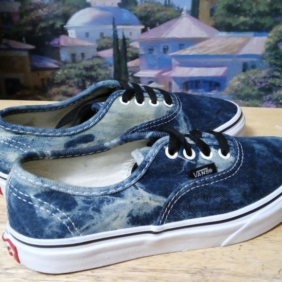 Vans Authentic Acid Denim Wash Sneakers, Size 2.5 Y - Picture 7 of 12